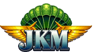 JKM Corp studio logo; transparent background.